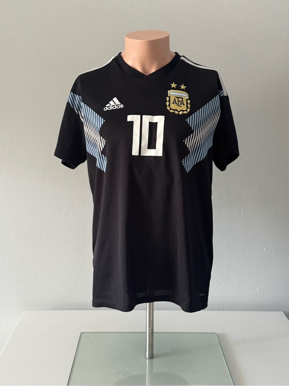 Adidas Argentina 2018 World Cup Away Jersey Maradona #10 Black Soccer